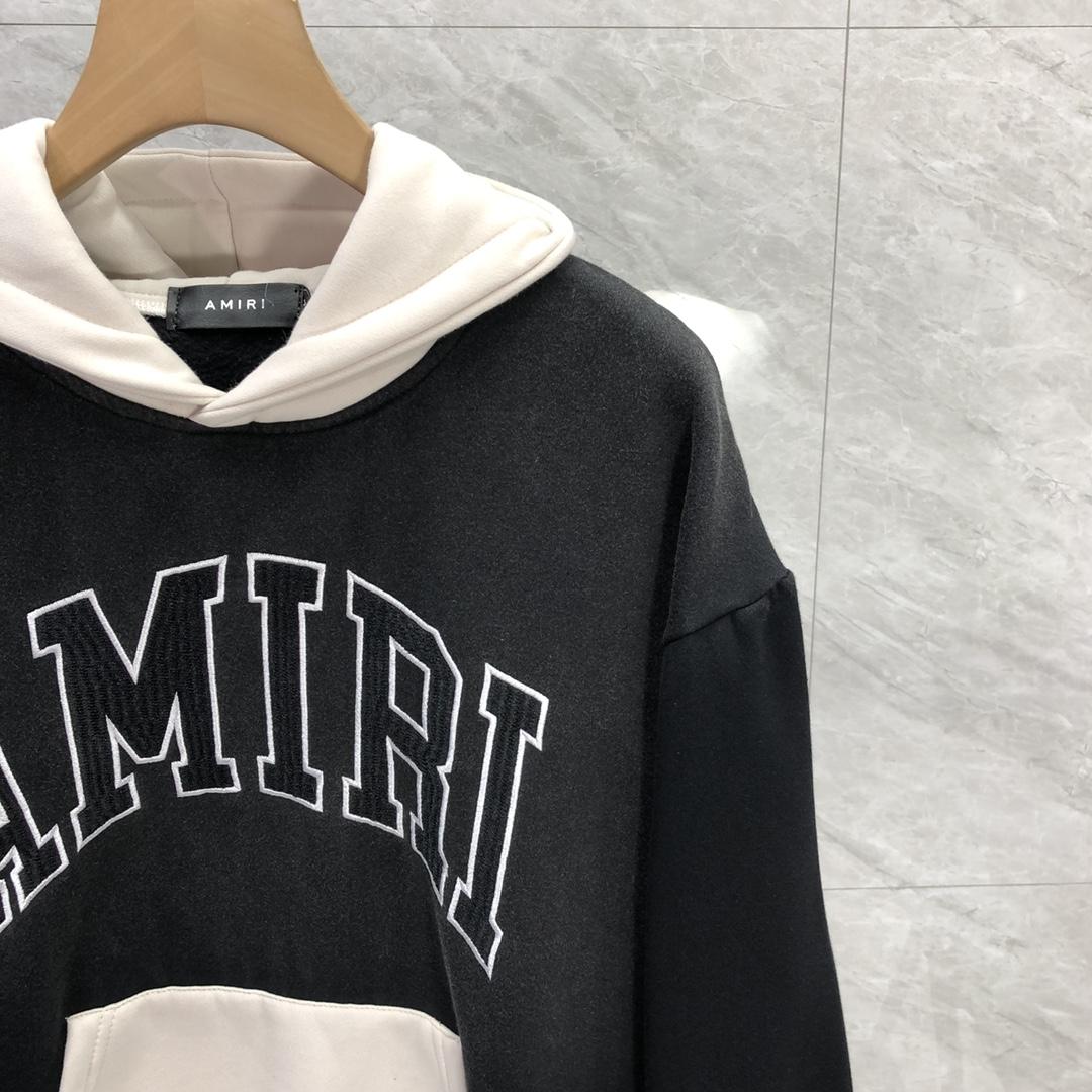 Amiri Black 'Amiri' Vintage Oversized Hoodie - DesignerGu