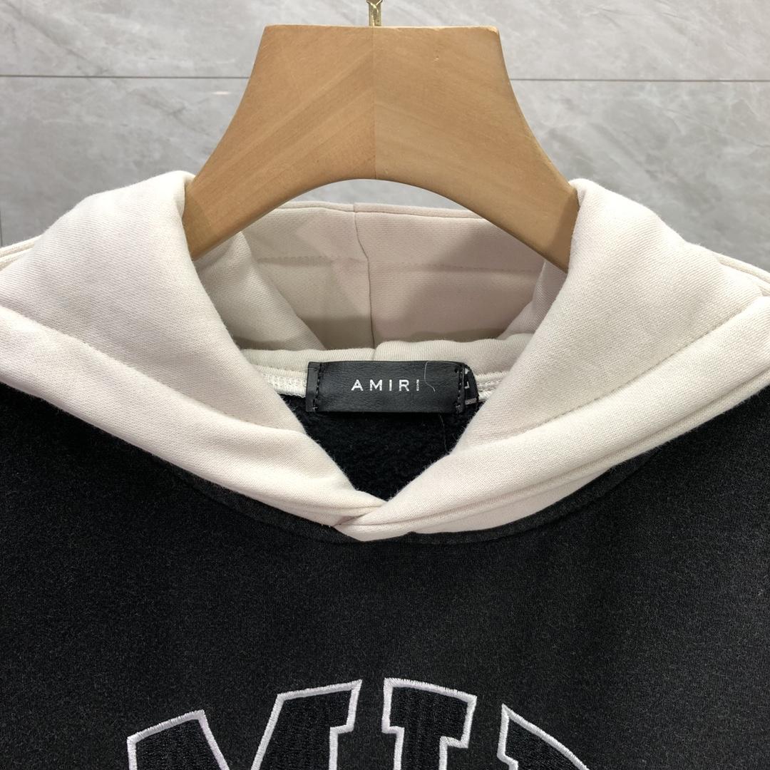 Amiri Black 'Amiri' Vintage Oversized Hoodie - DesignerGu