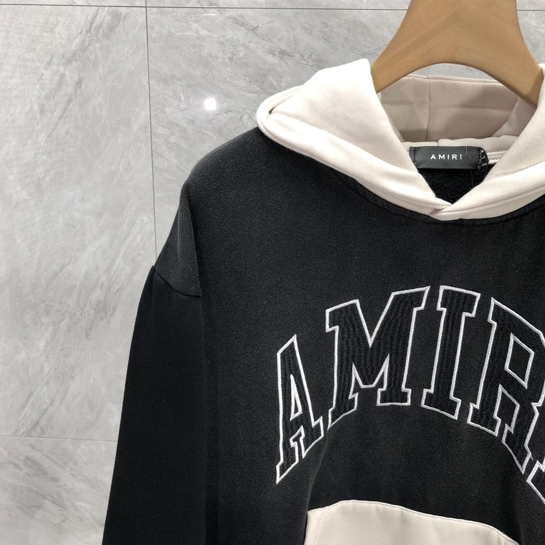 Amiri Black 'Amiri' Vintage Oversized Hoodie - DesignerGu