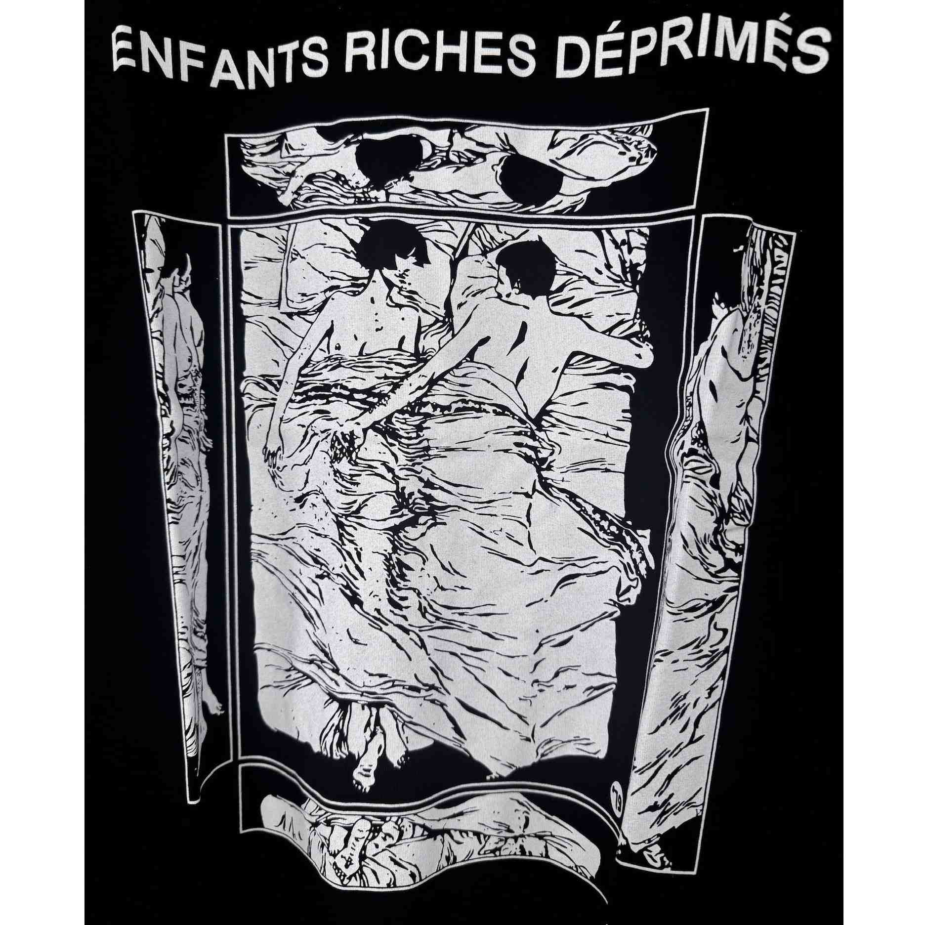 Enfants Riches Deprimes Italian Romance T-Shirt 'Faded Black/White' - DesignerGu