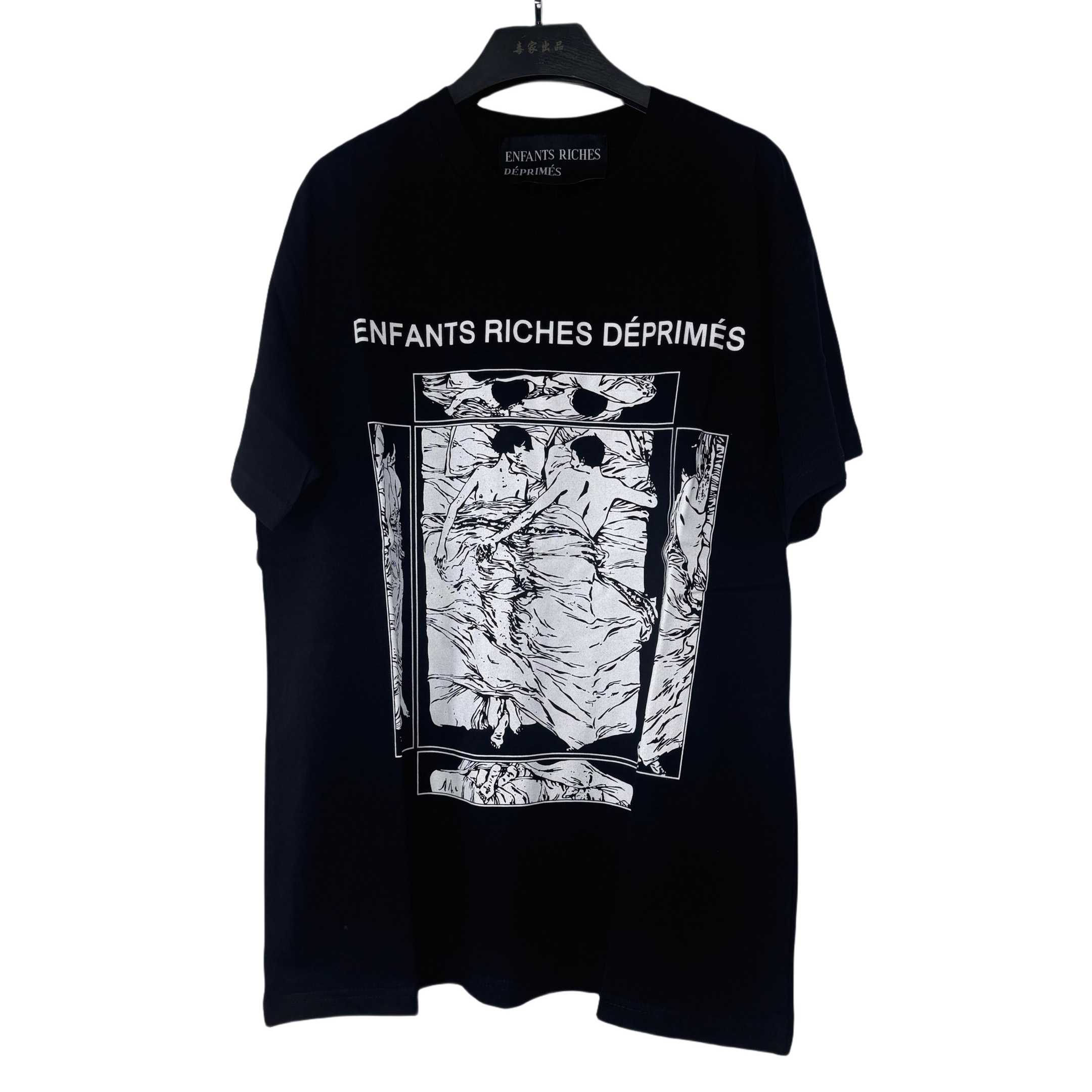 Enfants Riches Deprimes Italian Romance T-Shirt 'Faded Black/White' - DesignerGu