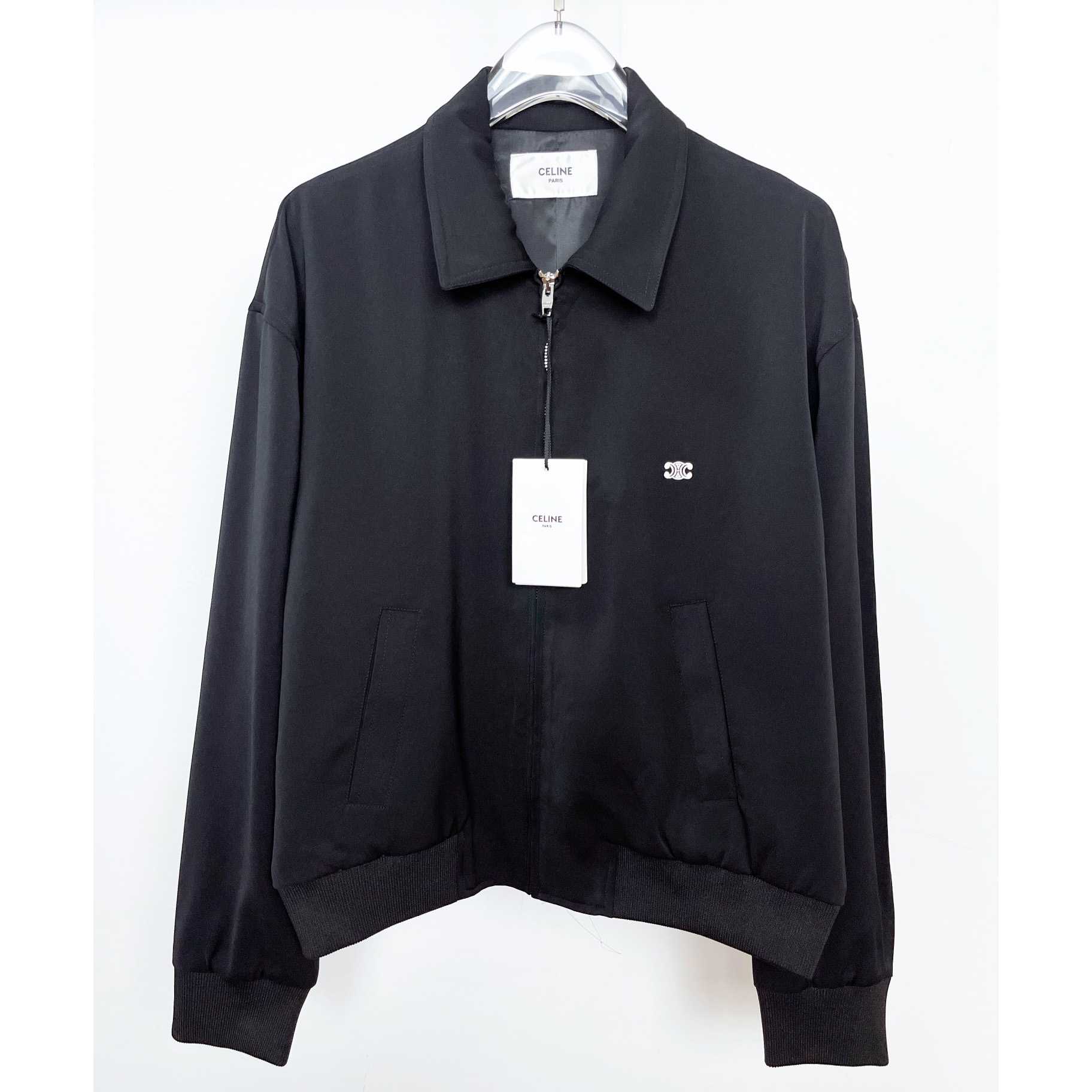 Celine Triomphe Blouson Jacket In Rayon Twill - DesignerGu