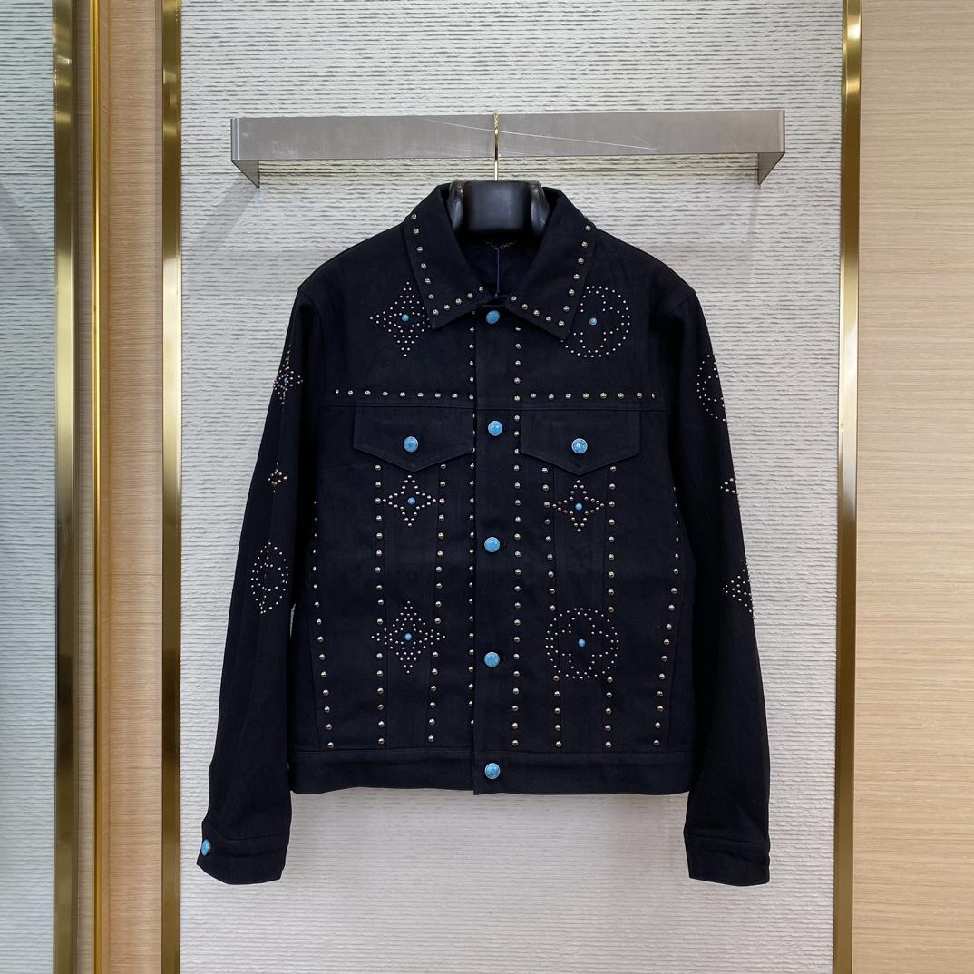 Louis Vuitton Embroidered Denim Jacket   1AFWX5 - DesignerGu