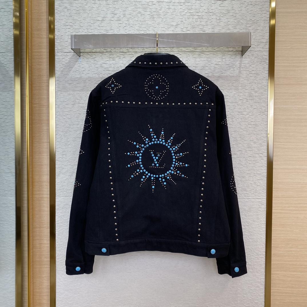 Louis Vuitton Embroidered Denim Jacket   1AFWX5 - DesignerGu