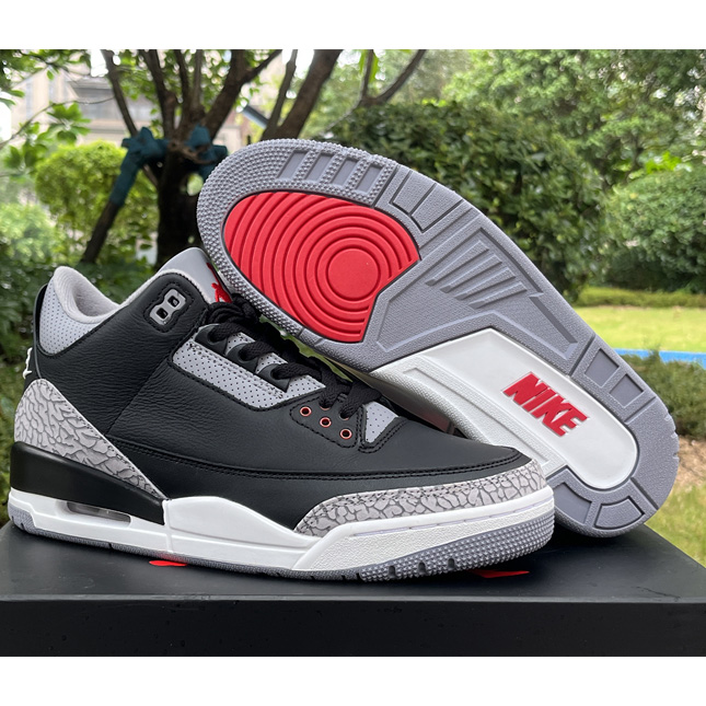 Air Jordan 3 “Black Cement Basketball Shoes     DN3707-010 - DesignerGu