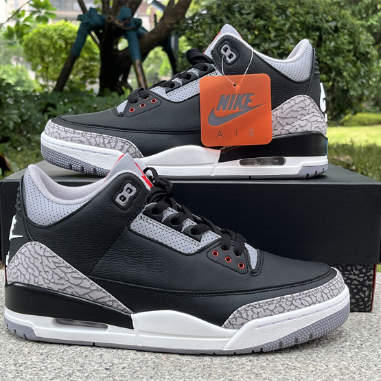 Air Jordan 3 “Black Cement Basketball Shoes     DN3707-010 - DesignerGu