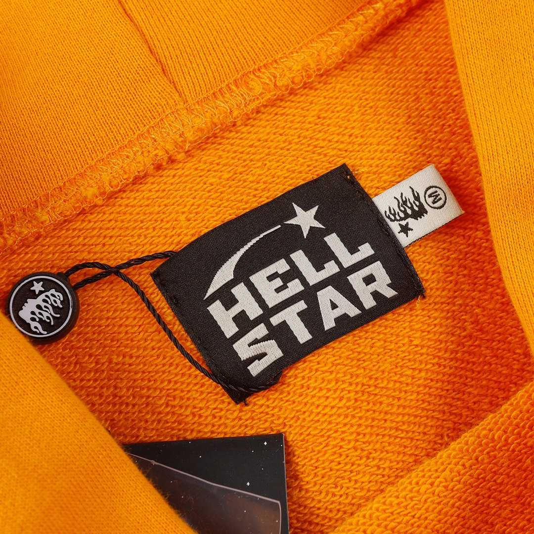 Hellstar Fire Orange Dye Hoodie - DesignerGu