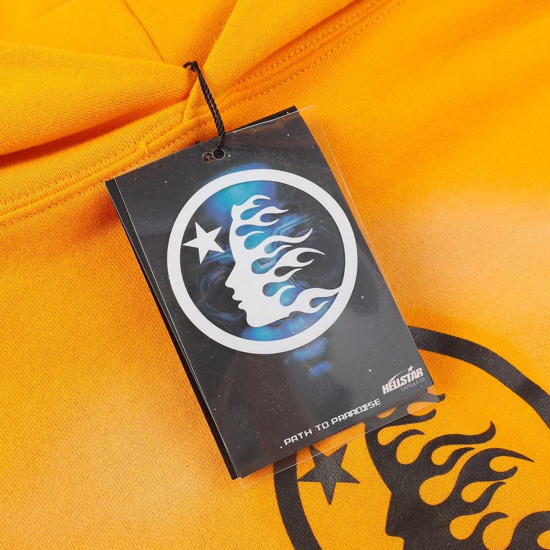 Hellstar Fire Orange Dye Hoodie - DesignerGu