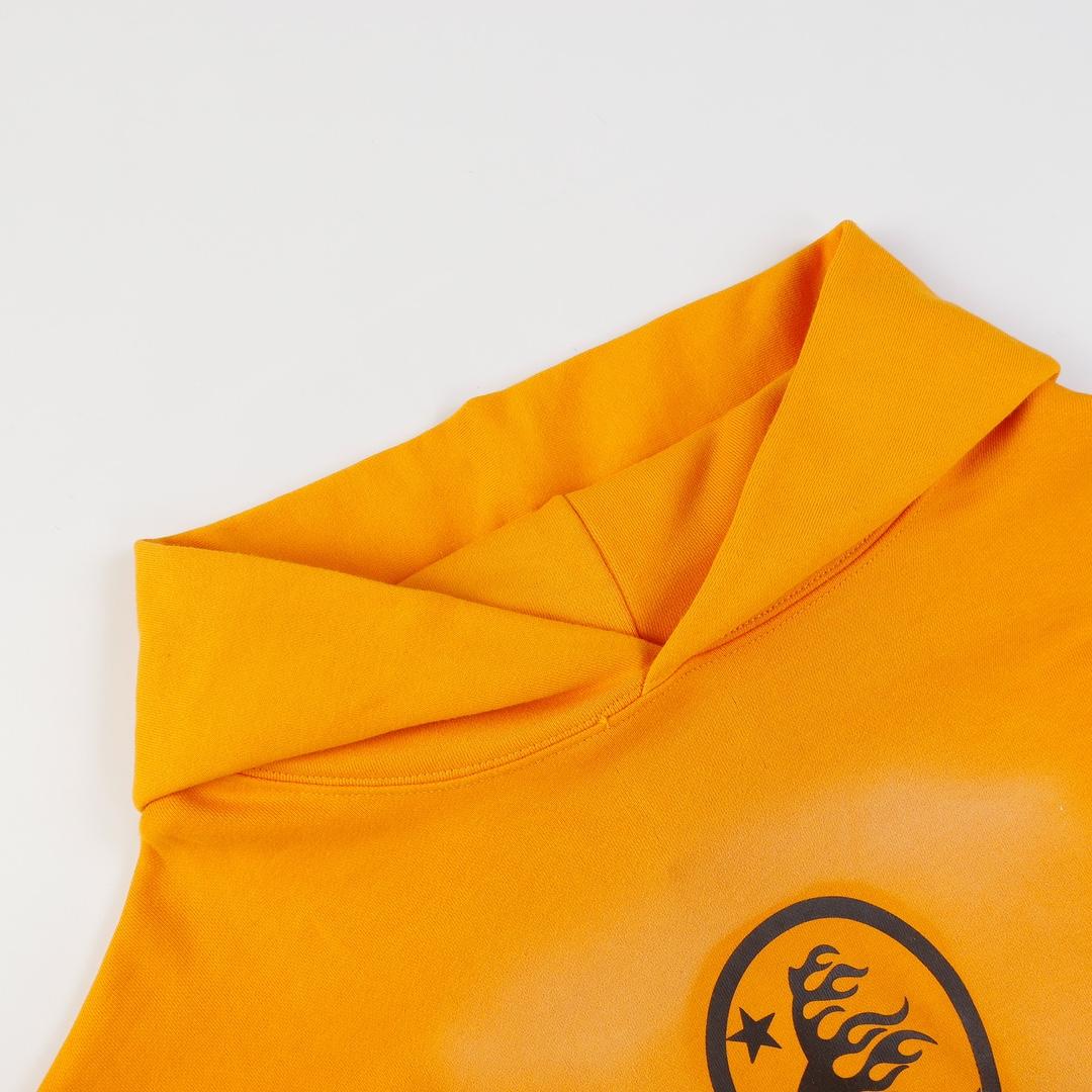 Hellstar Fire Orange Dye Hoodie - DesignerGu