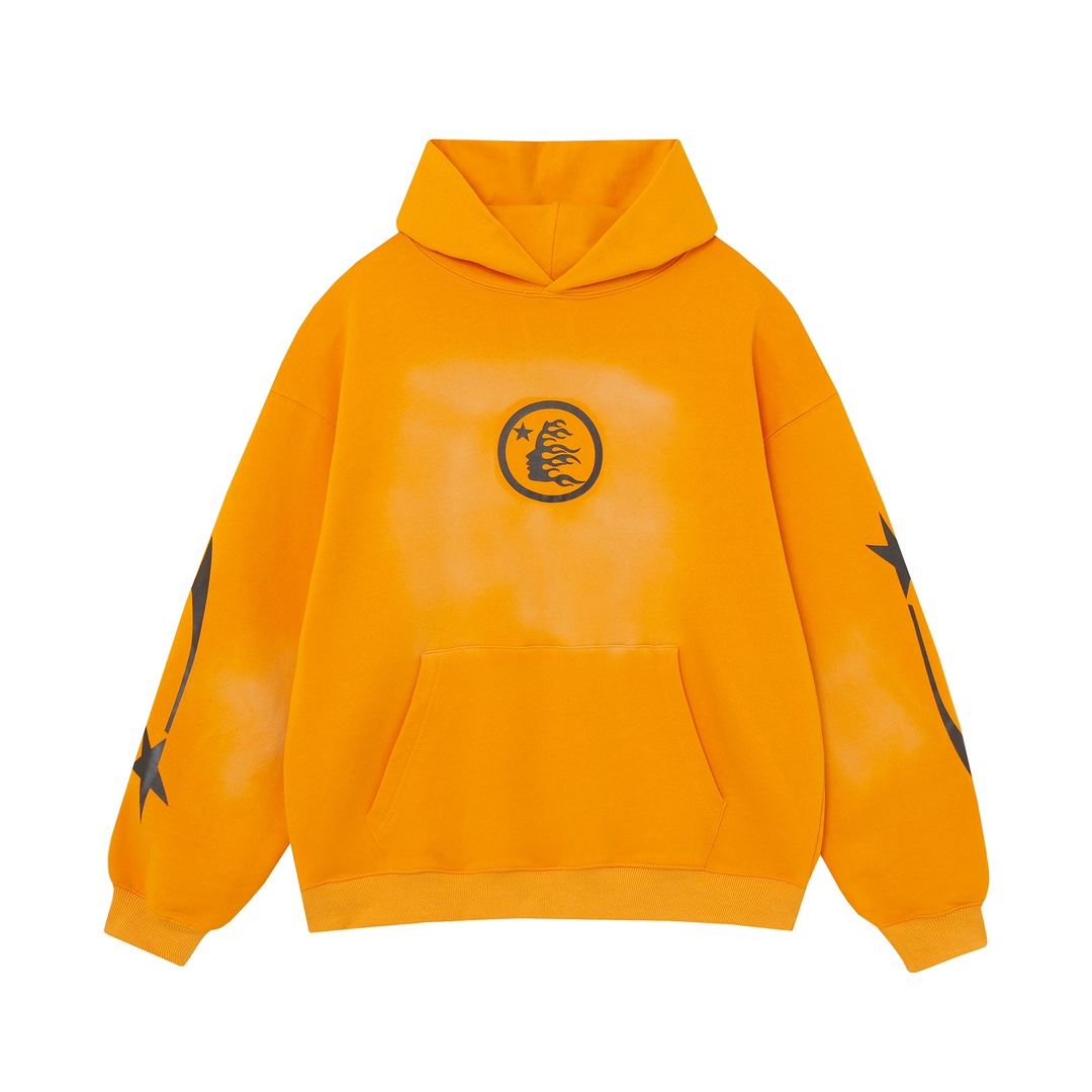 Hellstar Fire Orange Dye Hoodie - DesignerGu