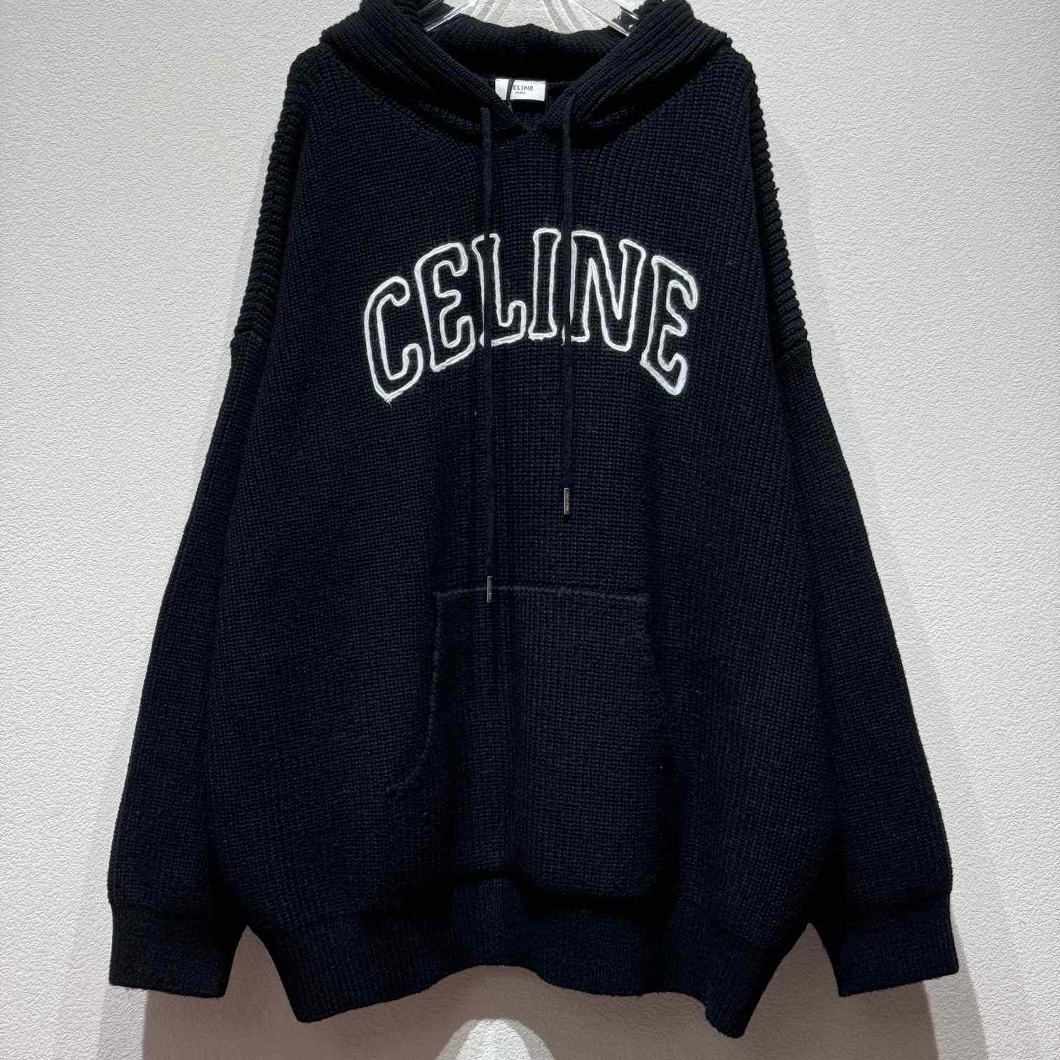 Celine Hooded Sweater In Ribbed Wool - DesignerGu