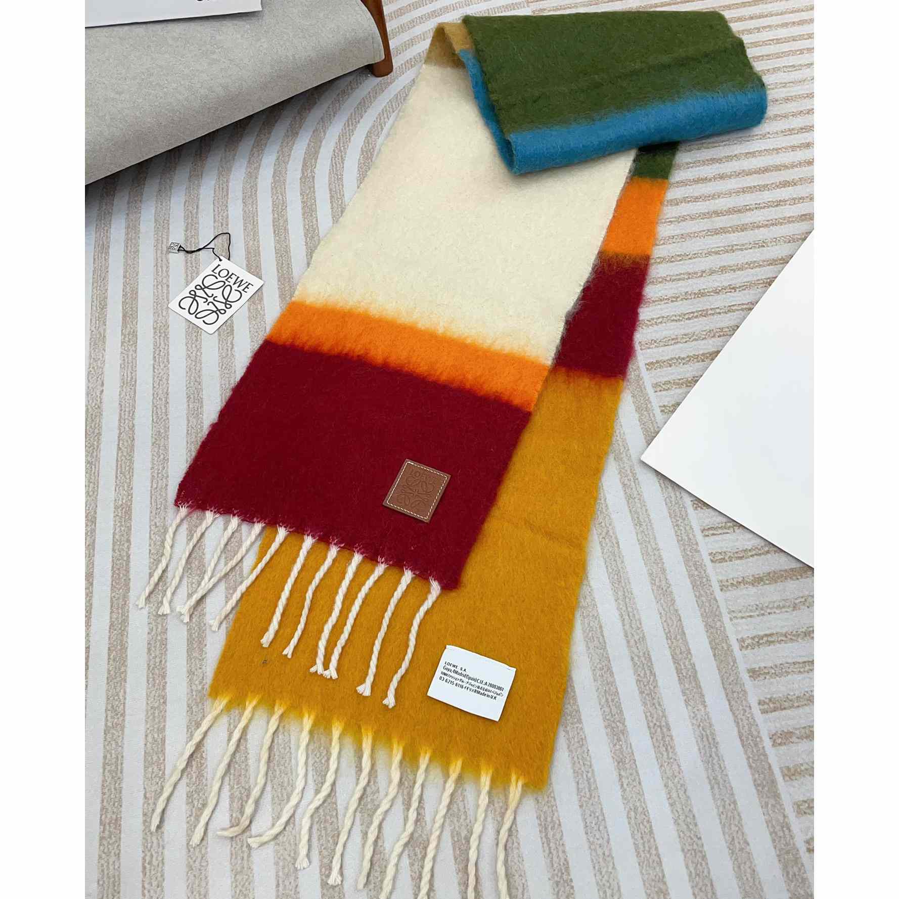 Loewe Scarf In Mohair And Wool - DesignerGu