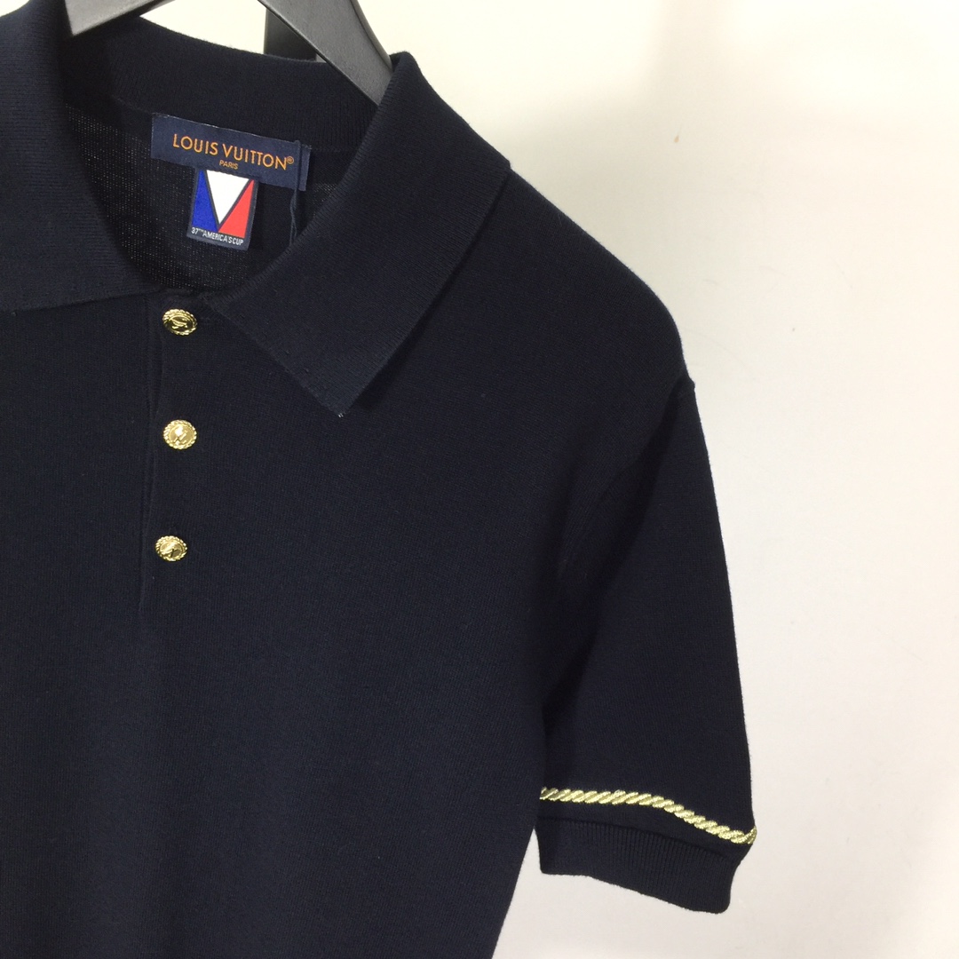 Louis Vuitton Short-Sleeved Cotton Polo Shirt   1AFVS2 - DesignerGu