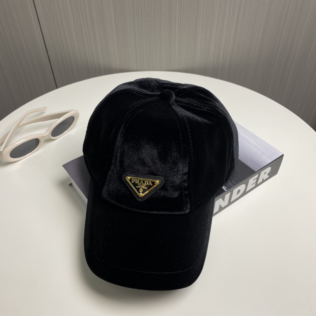 Prada Velvet Baseball Cap - DesignerGu