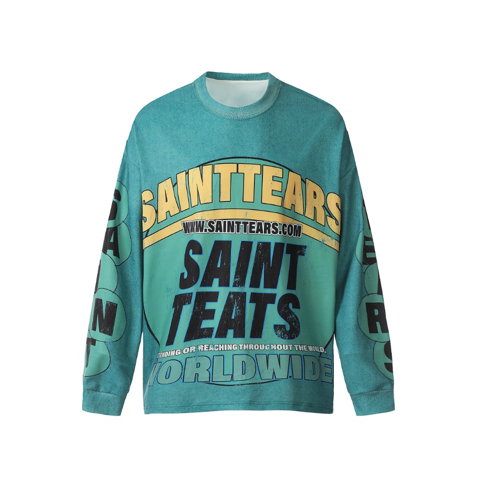 Saint Michael Tears Long Sleeve T-Shirt - DesignerGu