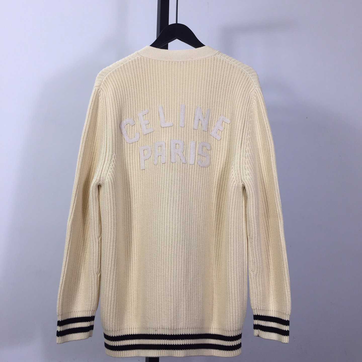 Celine College Cardigan In Cotton  - DesignerGu