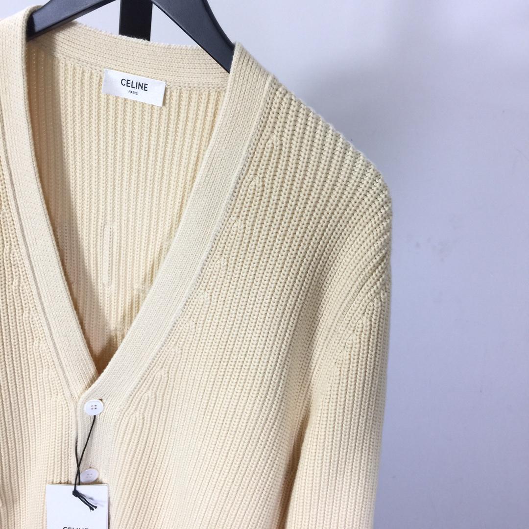 Celine College Cardigan In Cotton  - DesignerGu