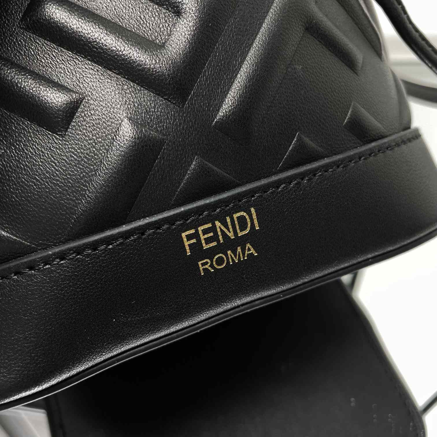 Fendi Mon Tresor Black Leather Mini-bag With FF Motif - DesignerGu