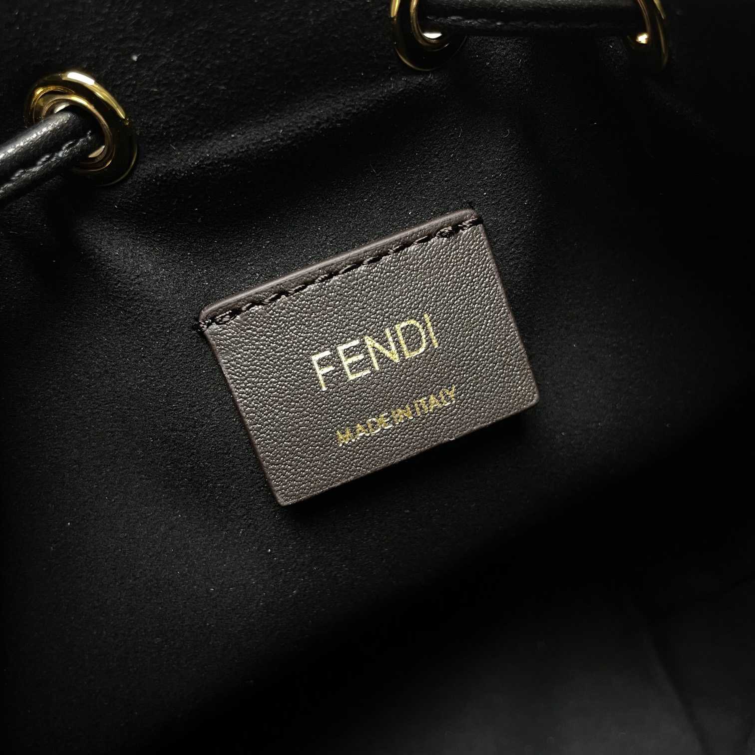 Fendi Mon Tresor Black Leather Mini-bag With FF Motif - DesignerGu