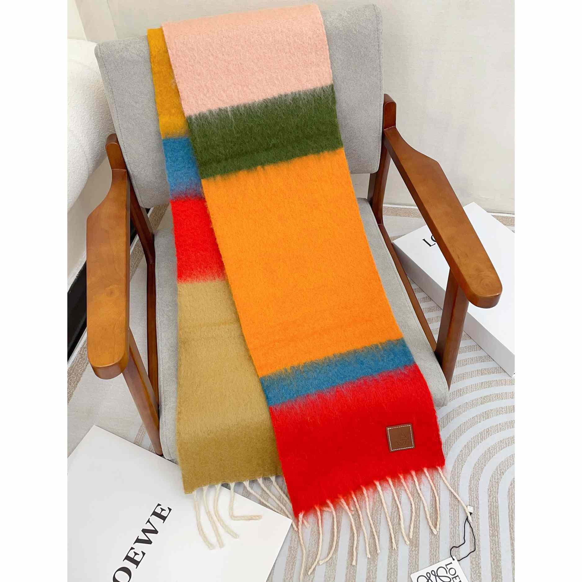 Loewe Scarf In Mohair And Wool - DesignerGu