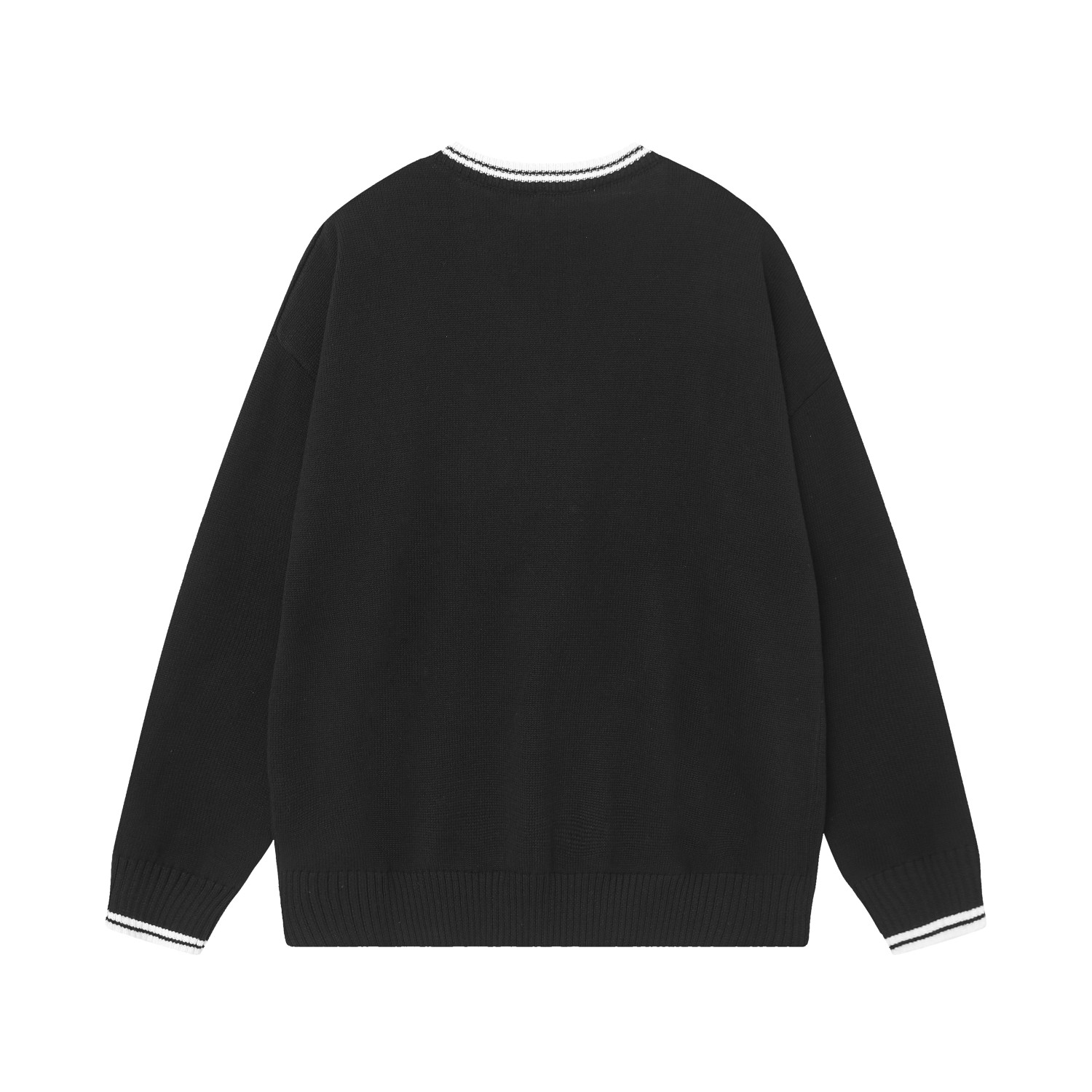 Celine Triomphe V-Neck Sweater 'Black' - DesignerGu