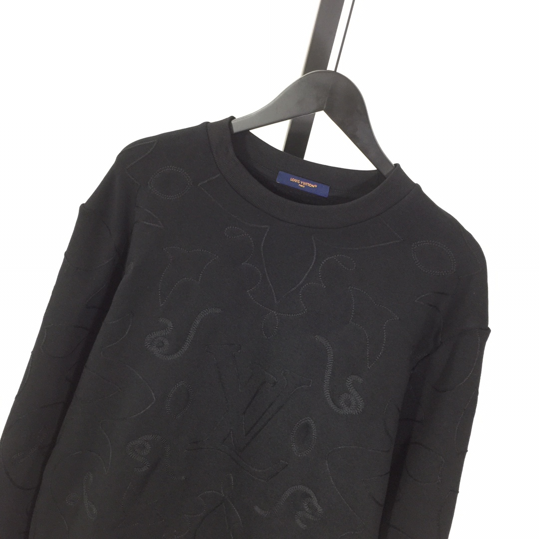 Louis Vuitton Embroidered Cotton Jersey Crewneck  1AFXO6 - DesignerGu