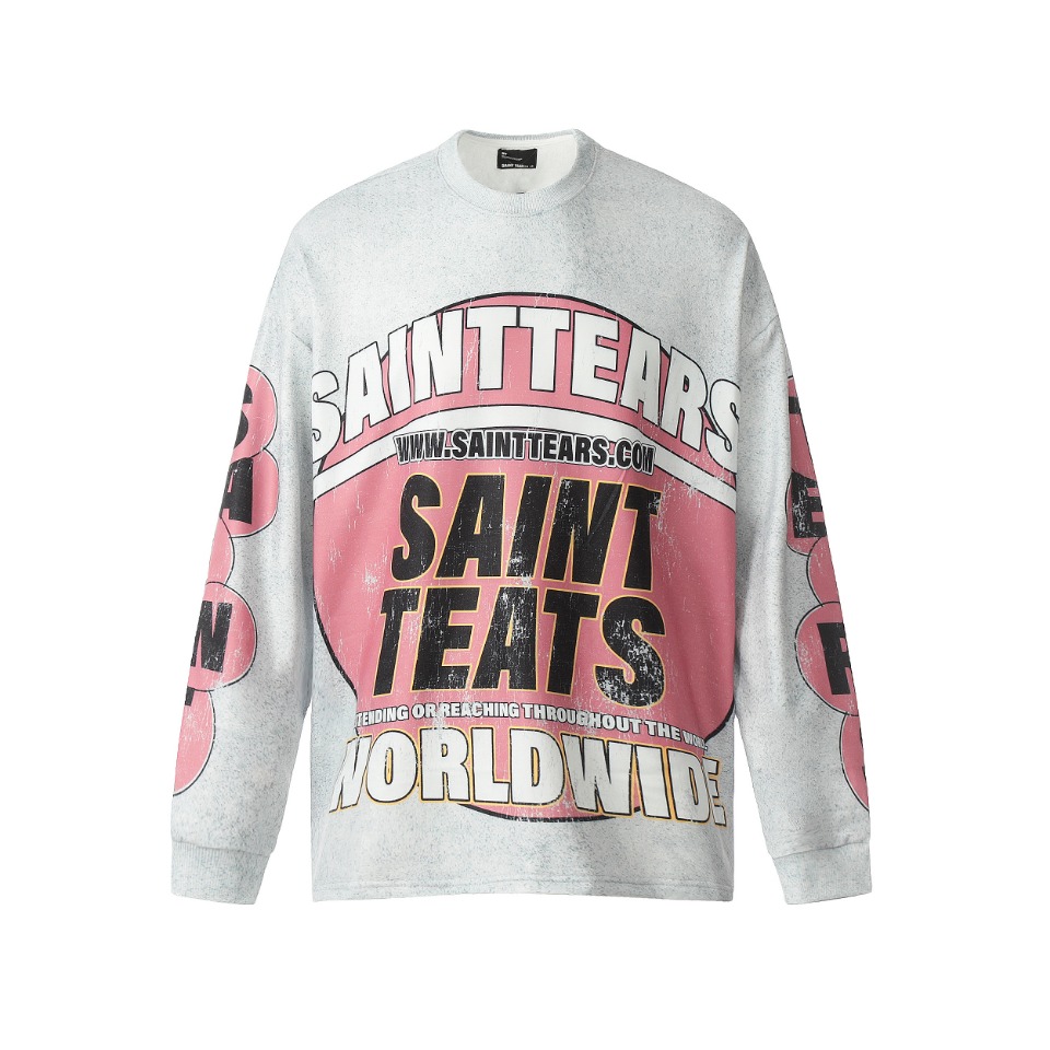 Saint Michael Tears Long Sleeve T-Shirt - DesignerGu