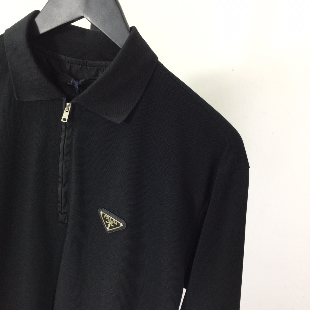 Prada Long Sleeved Polo Shirt  - DesignerGu