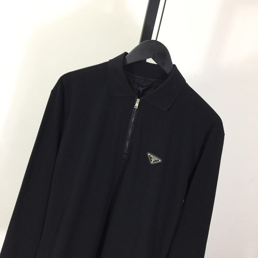 Prada Long Sleeved Polo Shirt  - DesignerGu