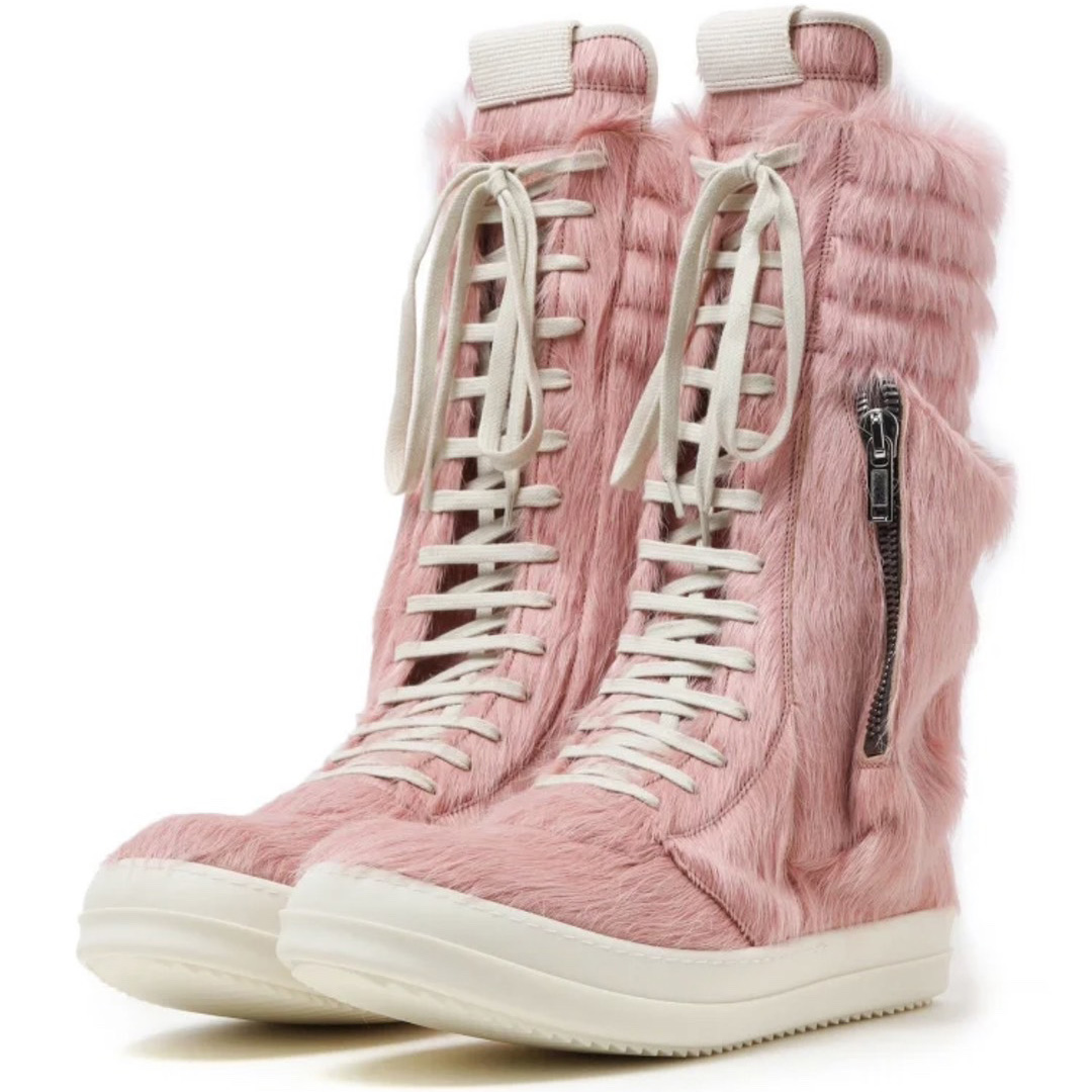 Rick Owens Dirty Pink Pony Hair Cargobasket - DesignerGu