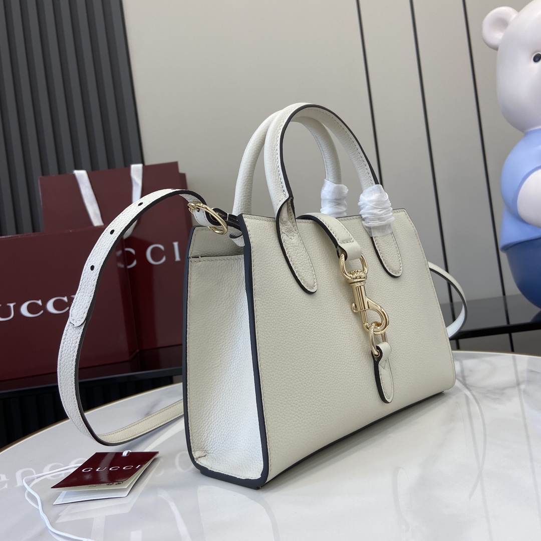 Gucci Small Tote Bag With Hook Closure - DesignerGu