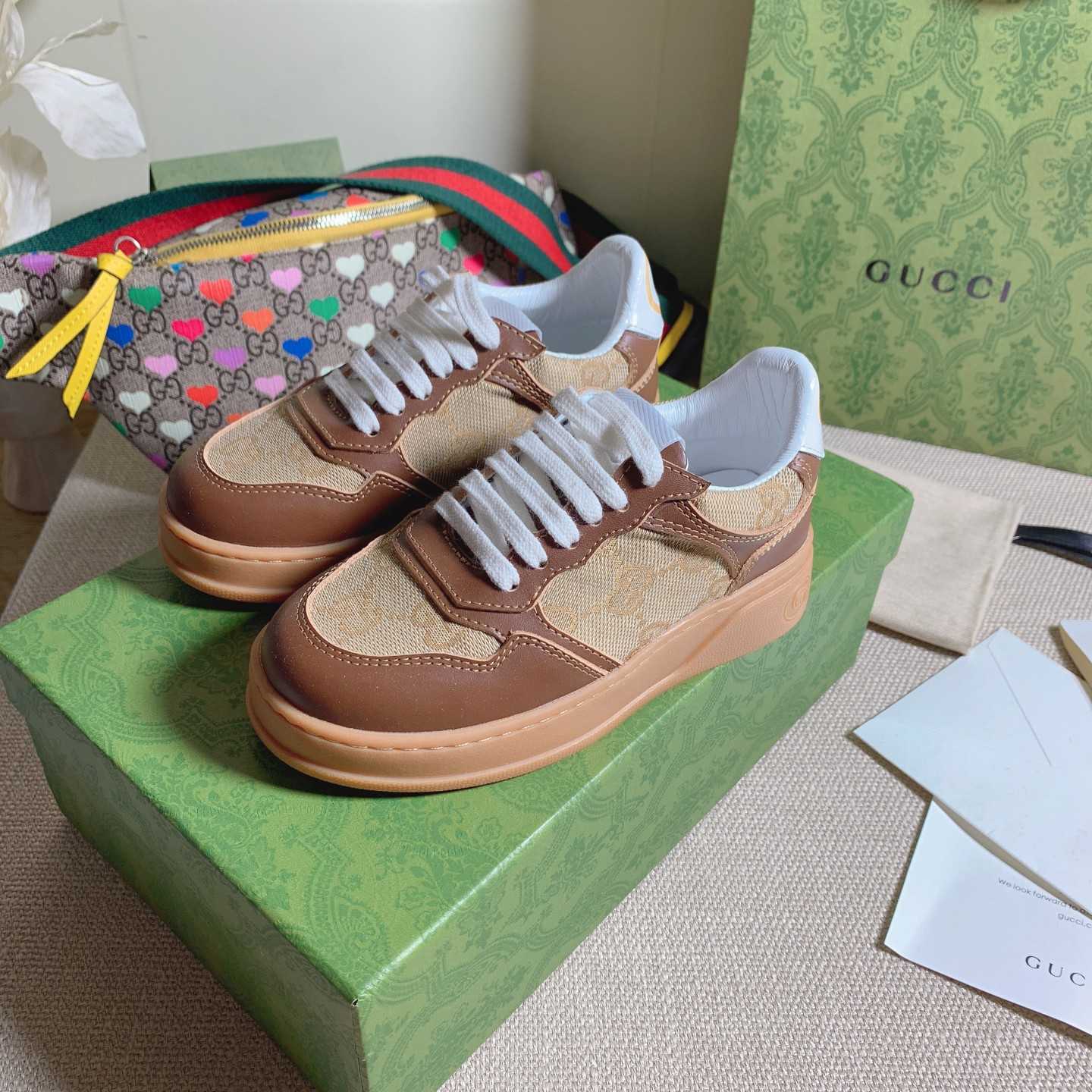 Gucci Toddler Leather Platform Sneaker - DesignerGu