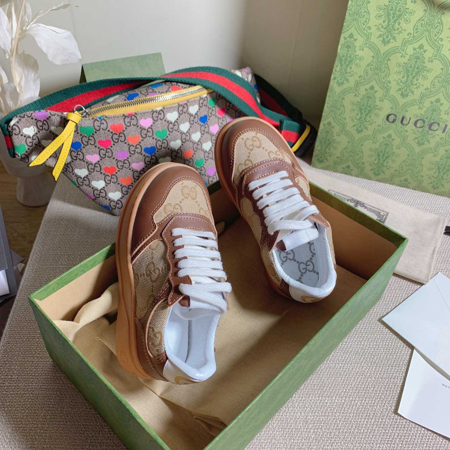 Gucci Toddler Leather Platform Sneaker - DesignerGu