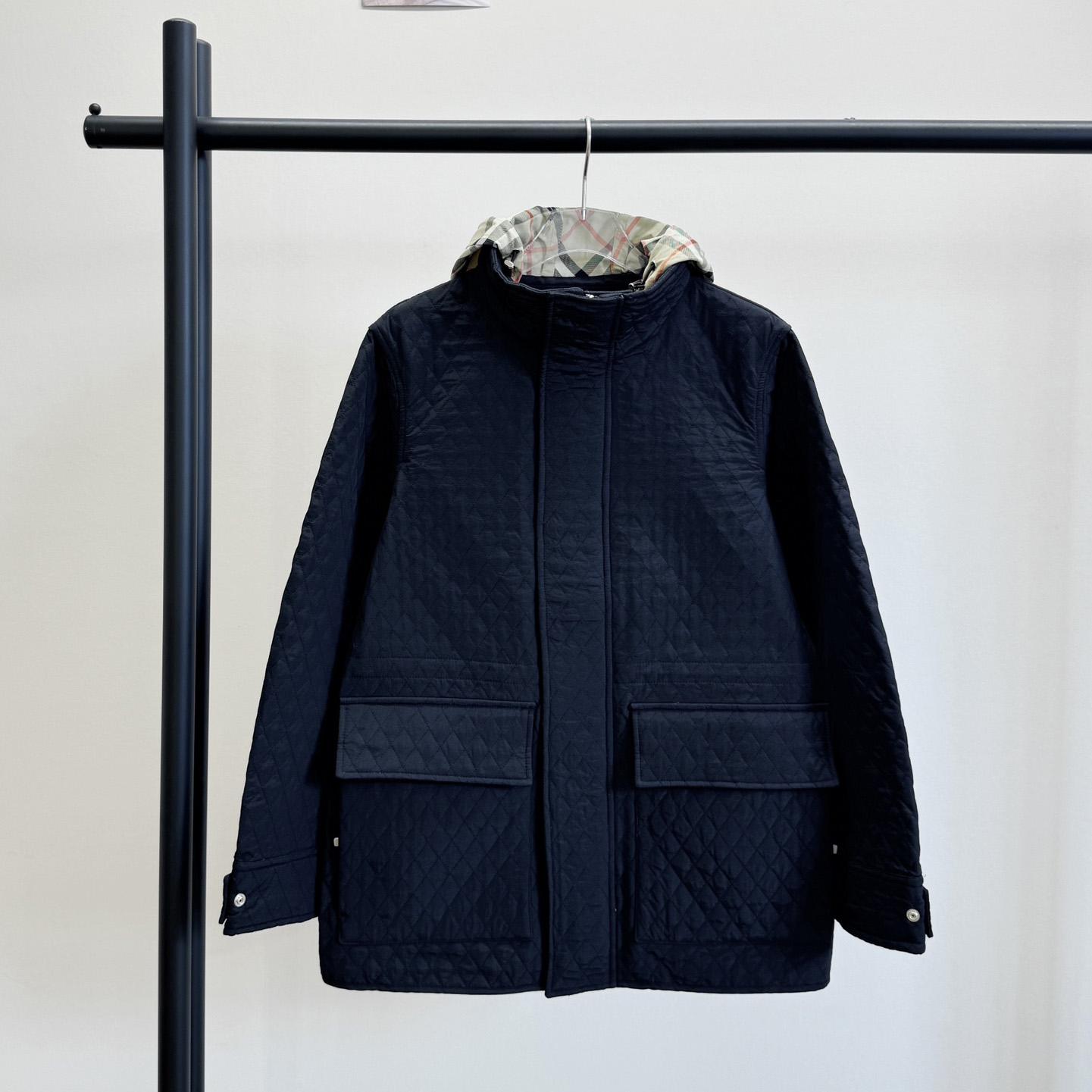 Burberry Check Hood Quilted Nylon Jacket - DesignerGu