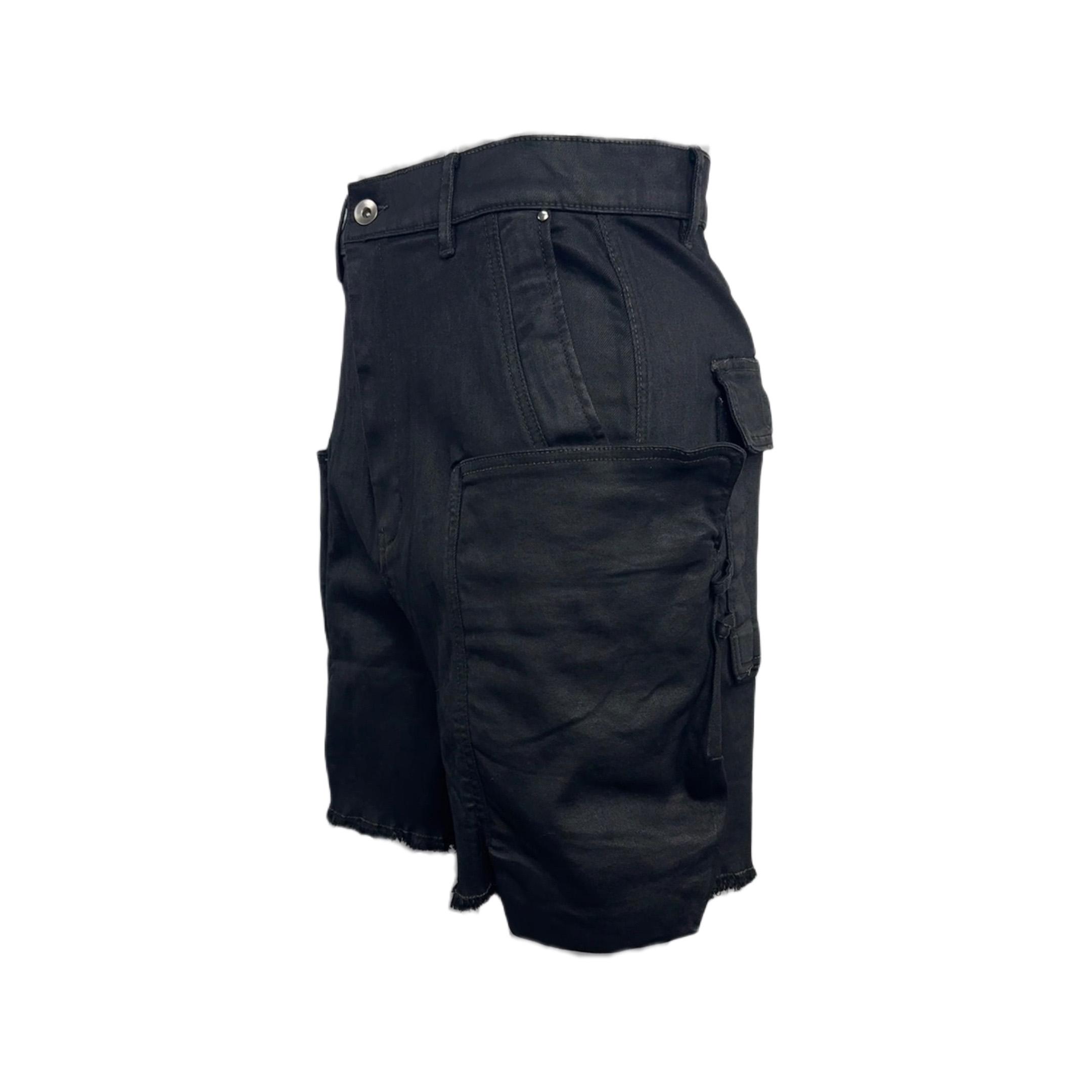 Rick Owens 'stefan' Denim Cargo Shorts - DesignerGu