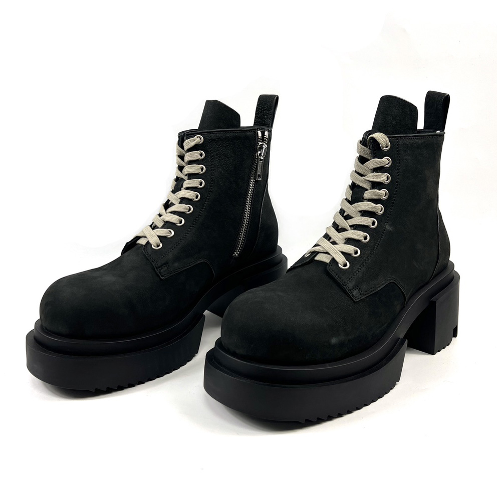 Rick Owens Low Army Bogun 80mm leather boots - DesignerGu