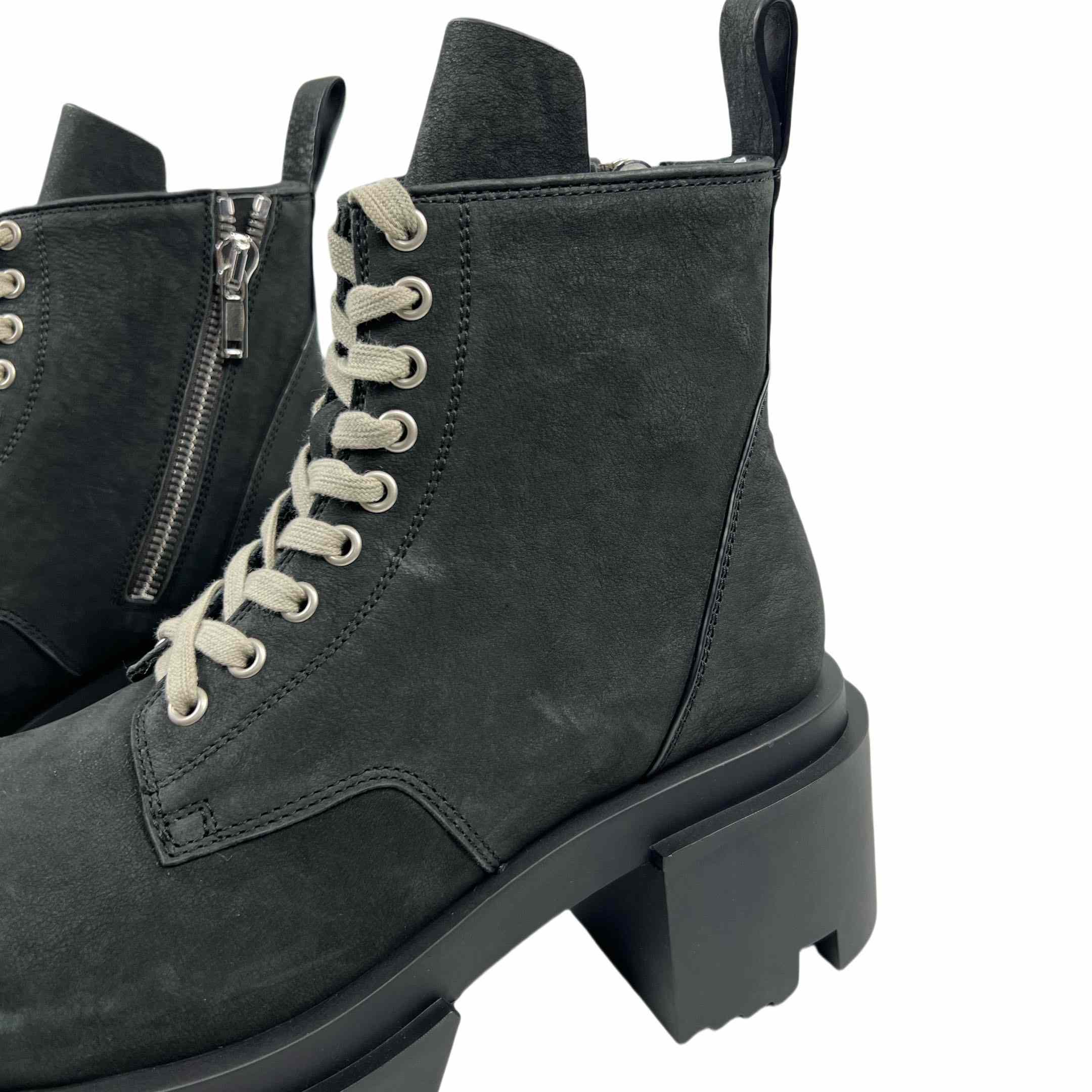 Rick Owens Low Army Bogun 80mm leather boots - DesignerGu