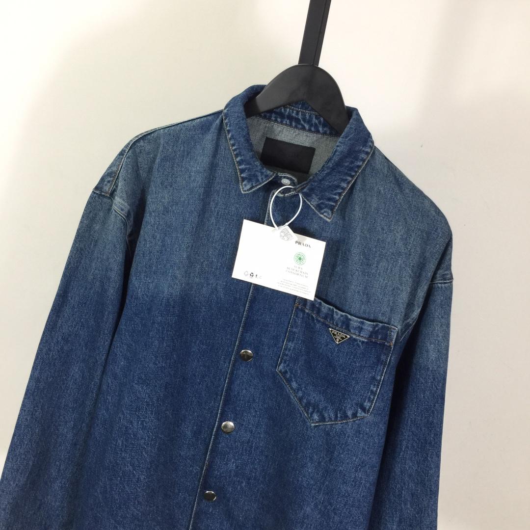 Prada Padded Denim Shirt - DesignerGu