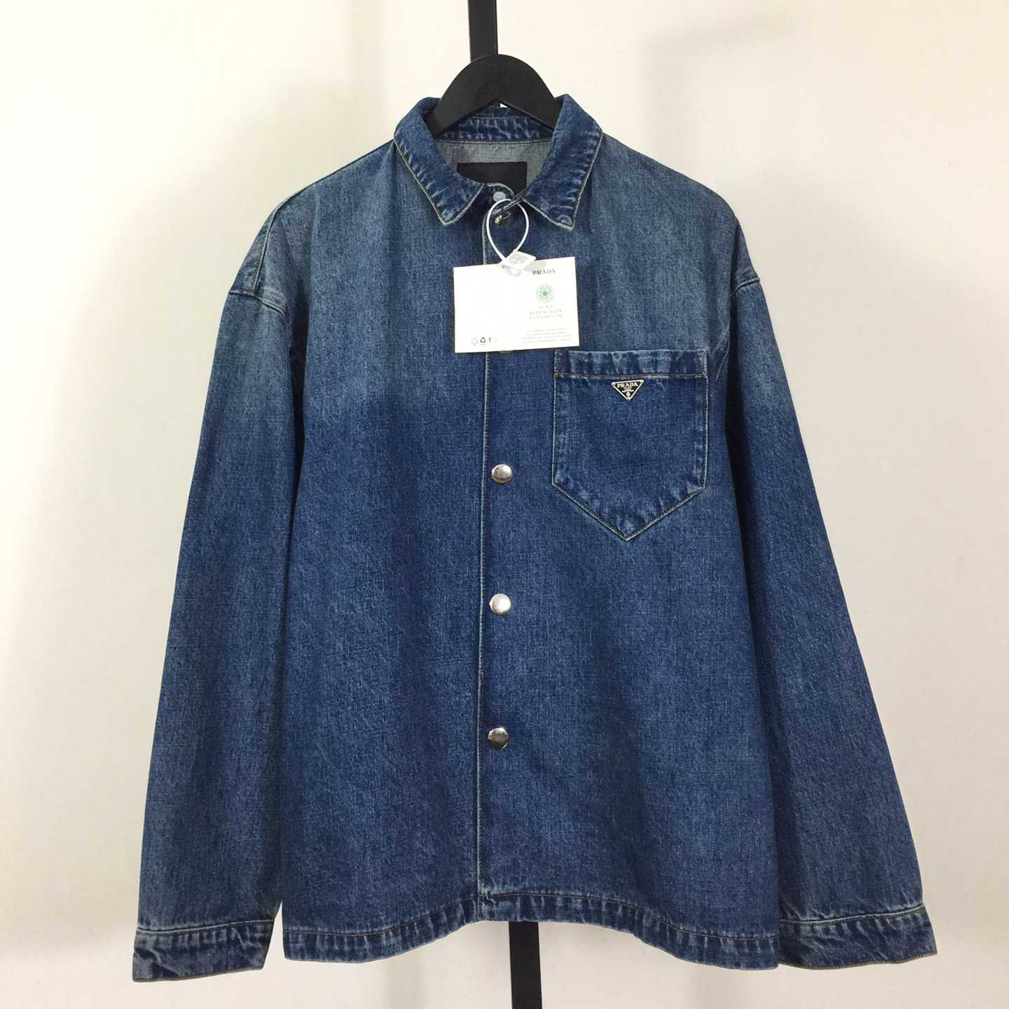 Prada Padded Denim Shirt - DesignerGu