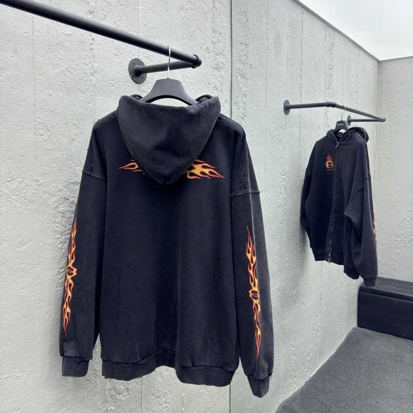 Balenciaga Burning Unity Zip-Up Hoodie Medium Fit  - DesignerGu