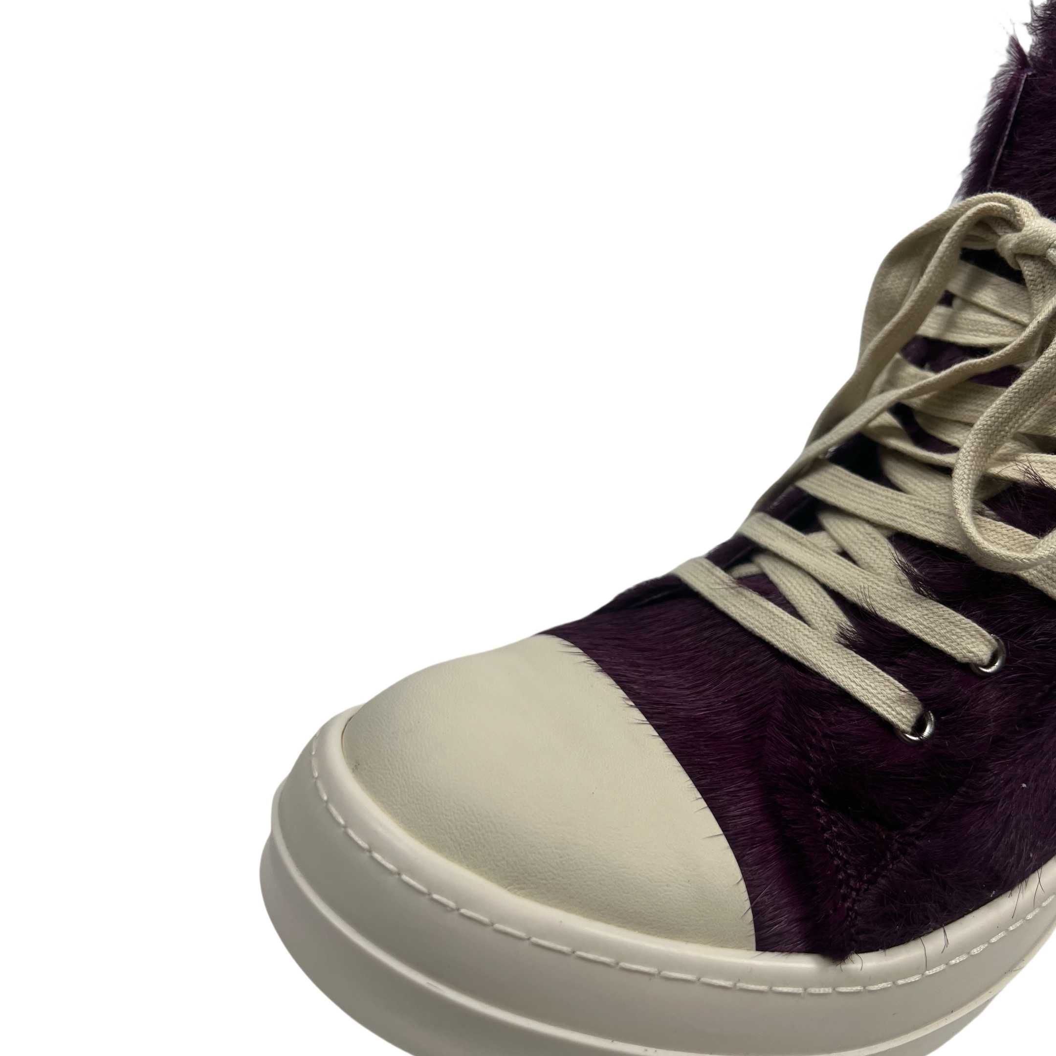 Rick Owens Purple Fur Sneakers - DesignerGu