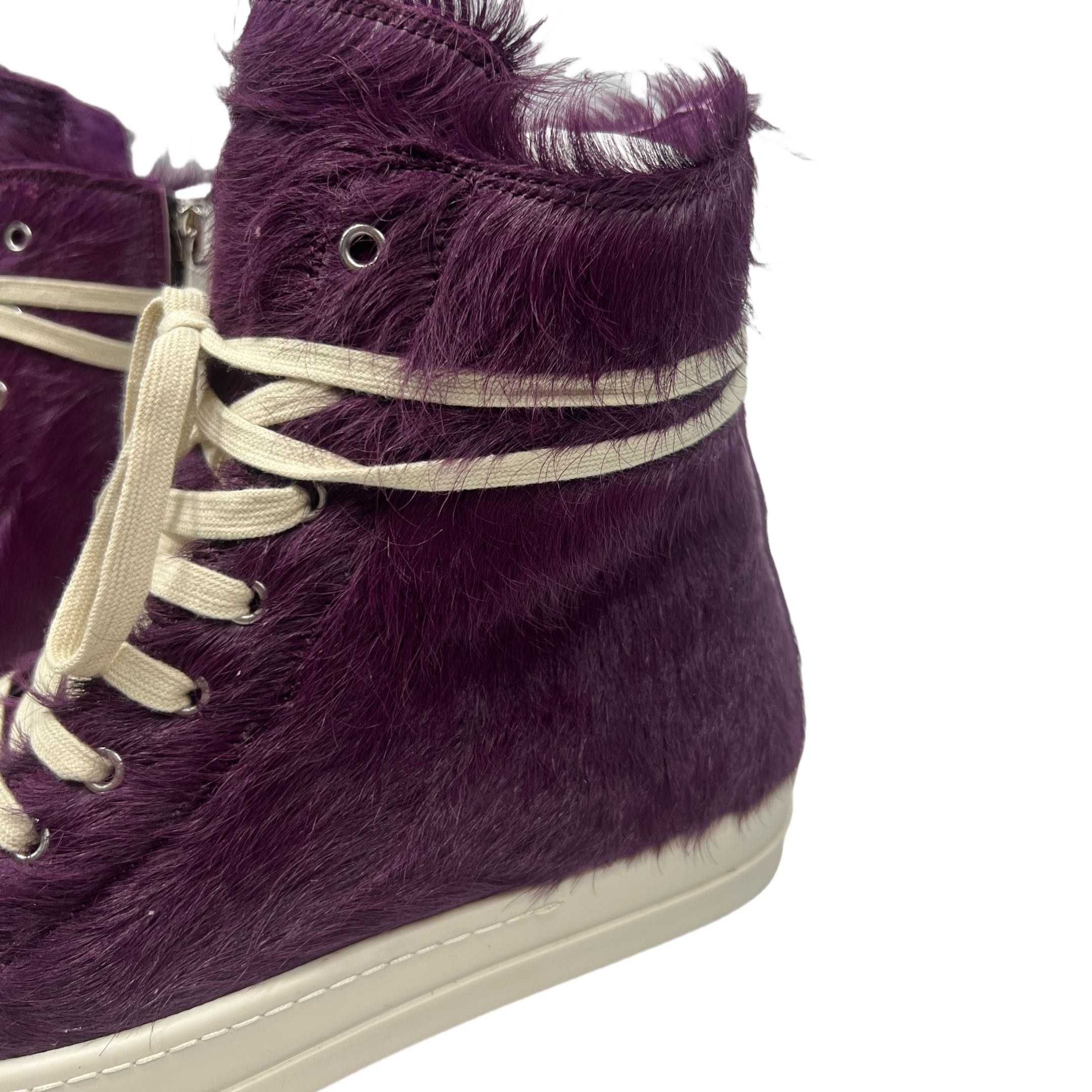 Rick Owens Purple Fur Sneakers - DesignerGu