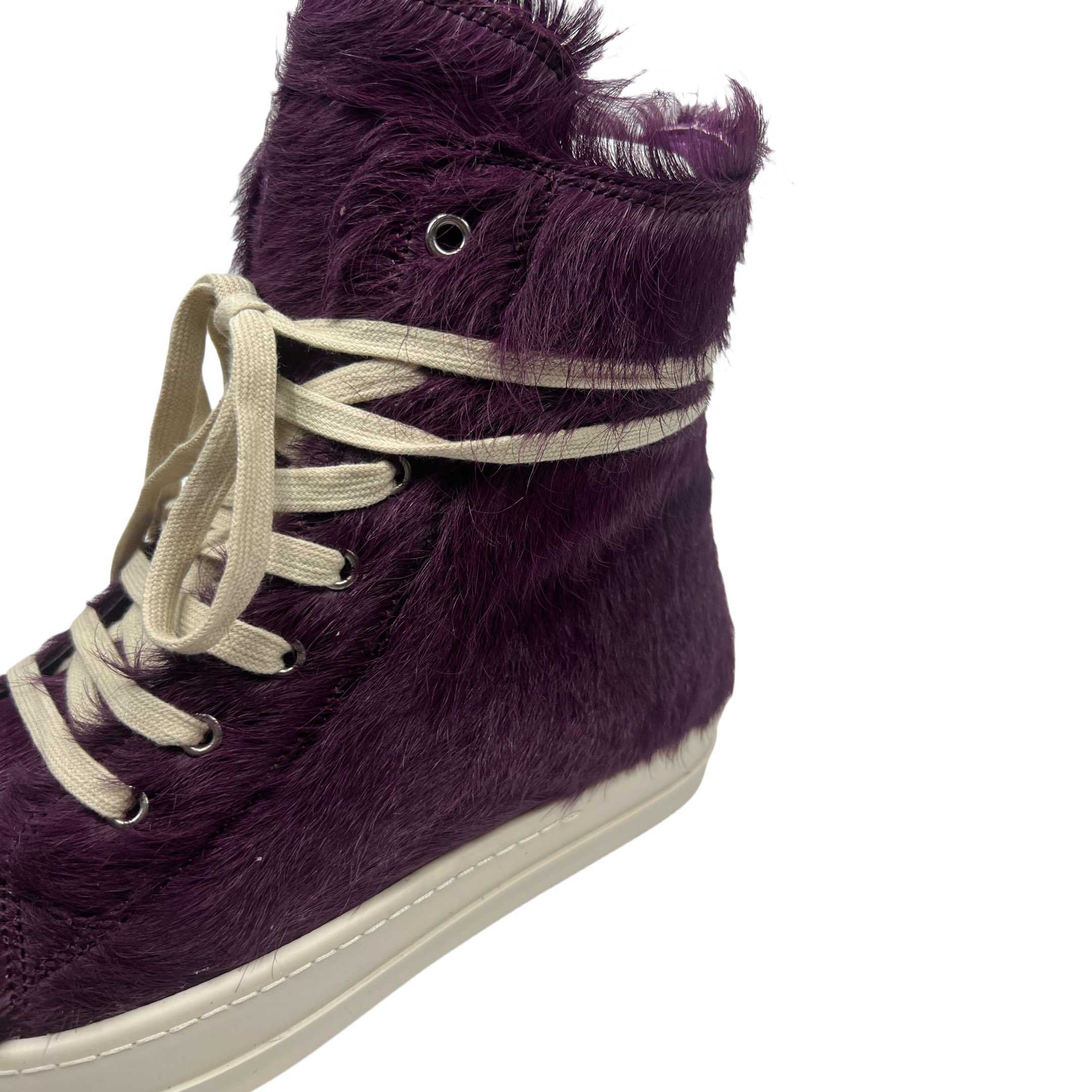 Rick Owens Purple Fur Sneakers - DesignerGu