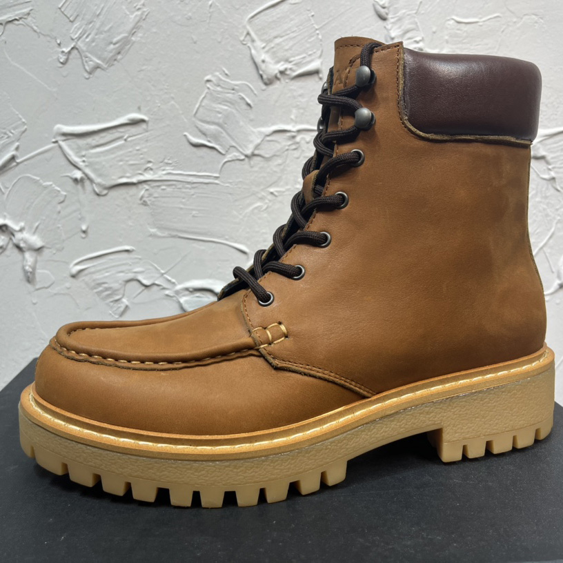 Prada Lug-sole Leather Boots - DesignerGu