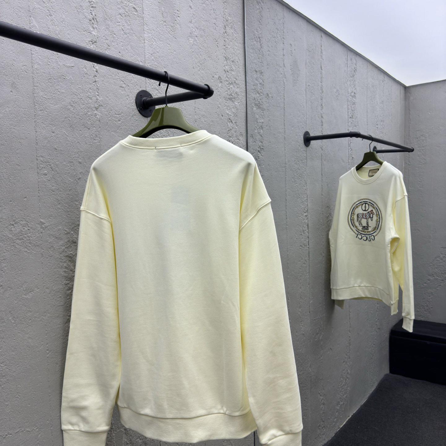 Gucci Cotton Jersey Sweatshirt With Embroidery - DesignerGu