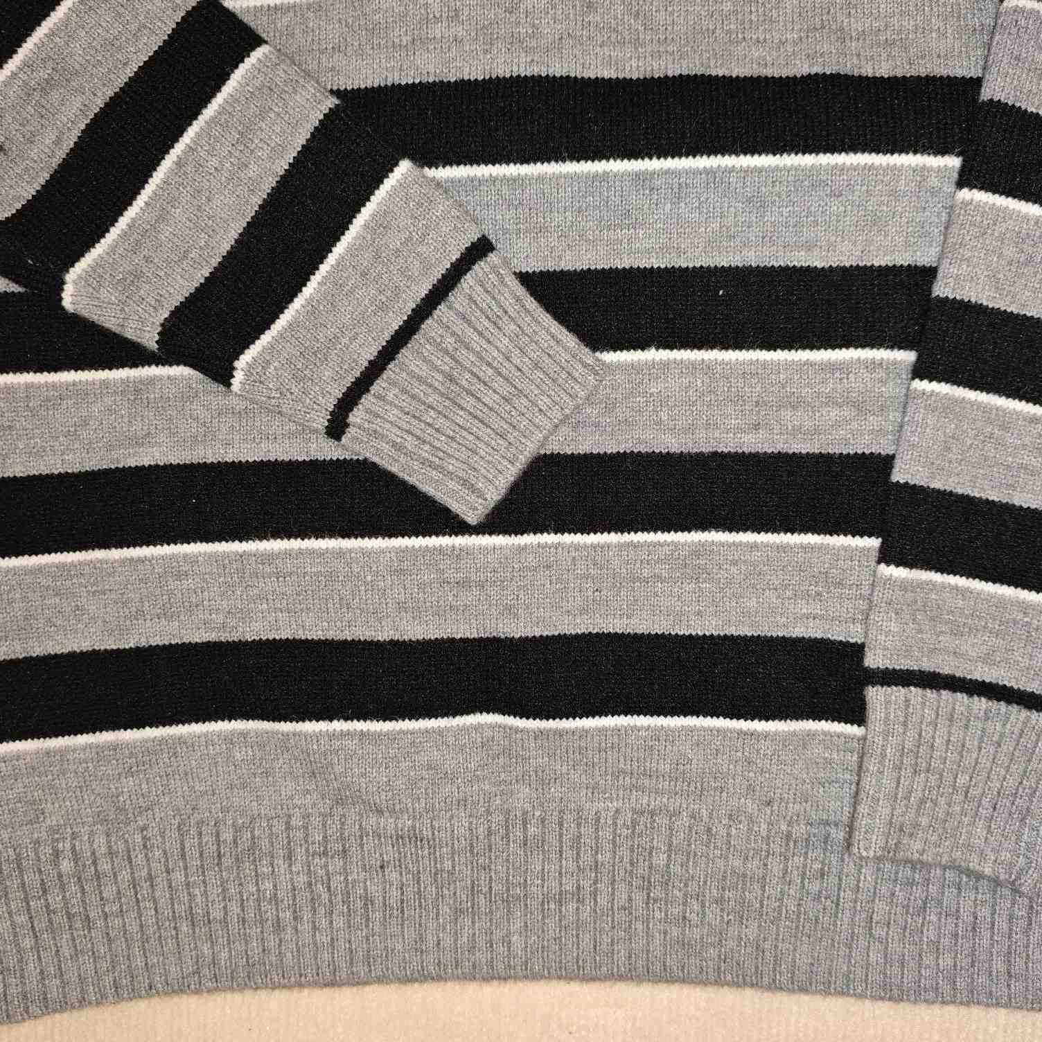 Celine Striped Triomphe Crew Neck Sweater In Wool - DesignerGu