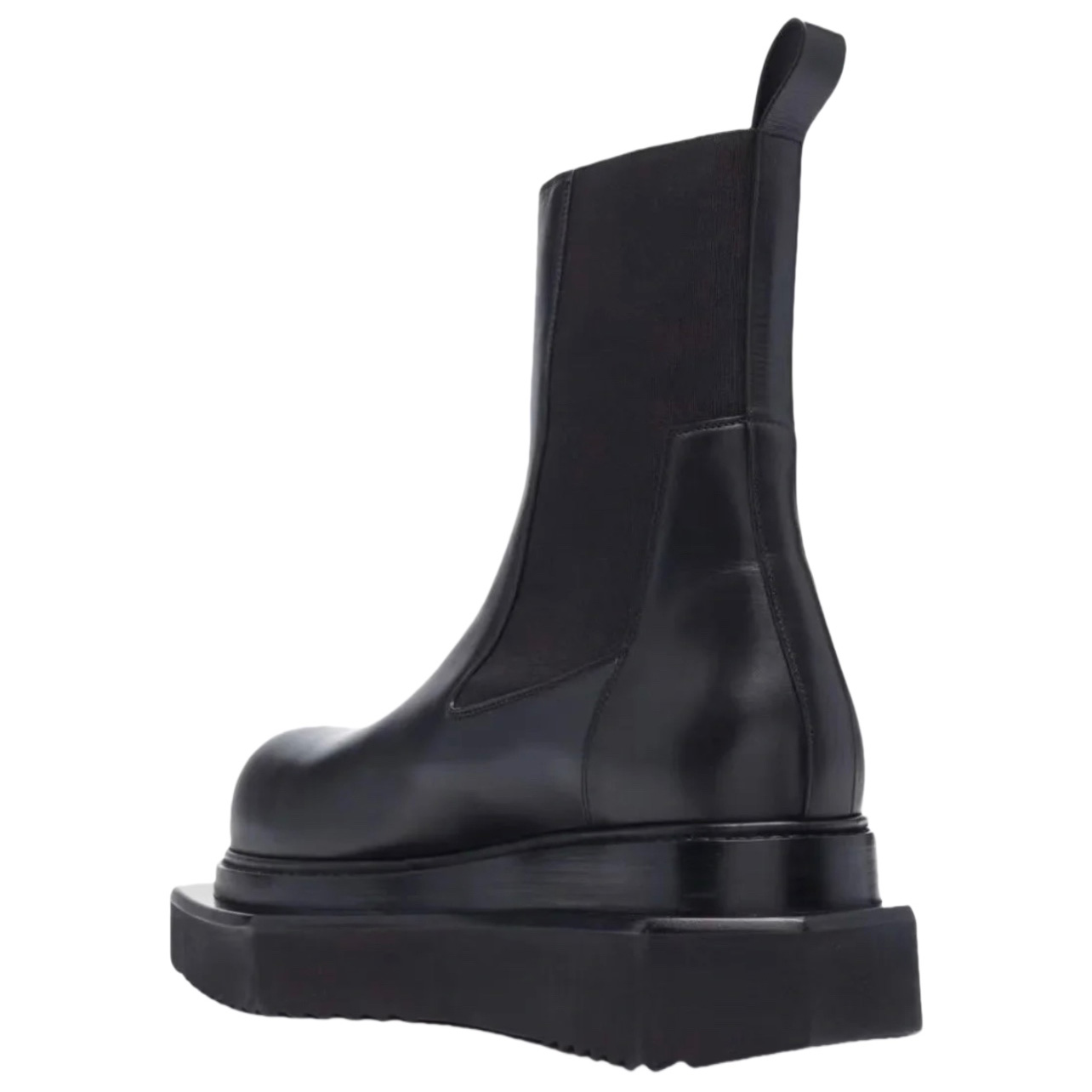 Rick Owens Black Beatle Turbo Cyclops Leather Boots - DesignerGu