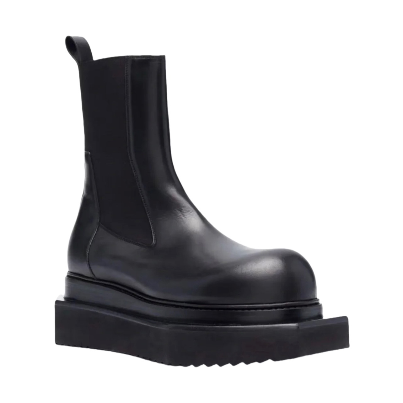 Rick Owens Black Beatle Turbo Cyclops Leather Boots - DesignerGu