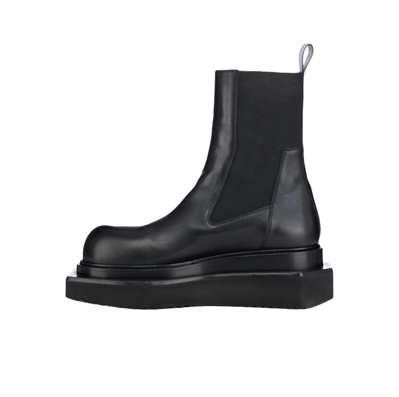 Rick Owens Black Beatle Turbo Cyclops Leather Boots - DesignerGu