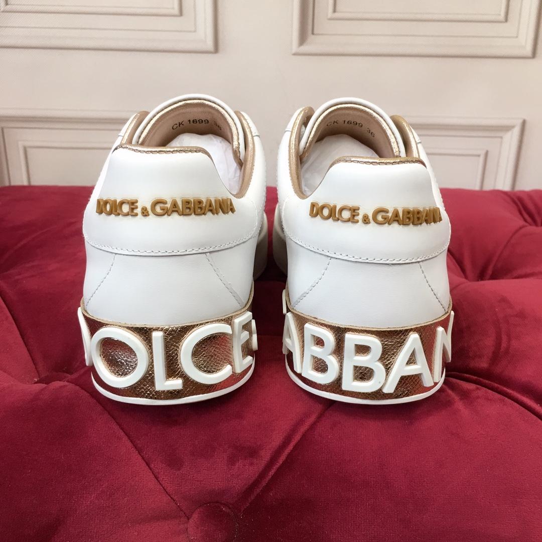 Dolce & Gabbana Calfskin Portofino Sneakers - DesignerGu